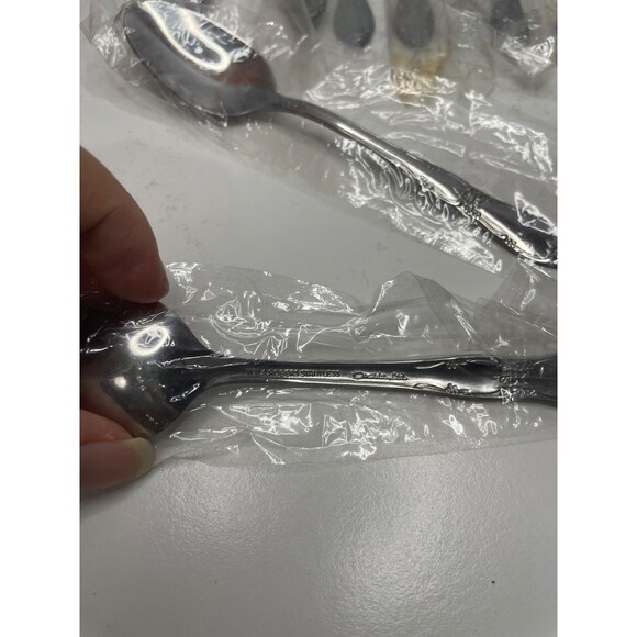 SET OF 9 Vintage Onieda Ltd WM A Rogers Stainless Fenway Teaspoons Flatware 6" - Picture 3 of 3